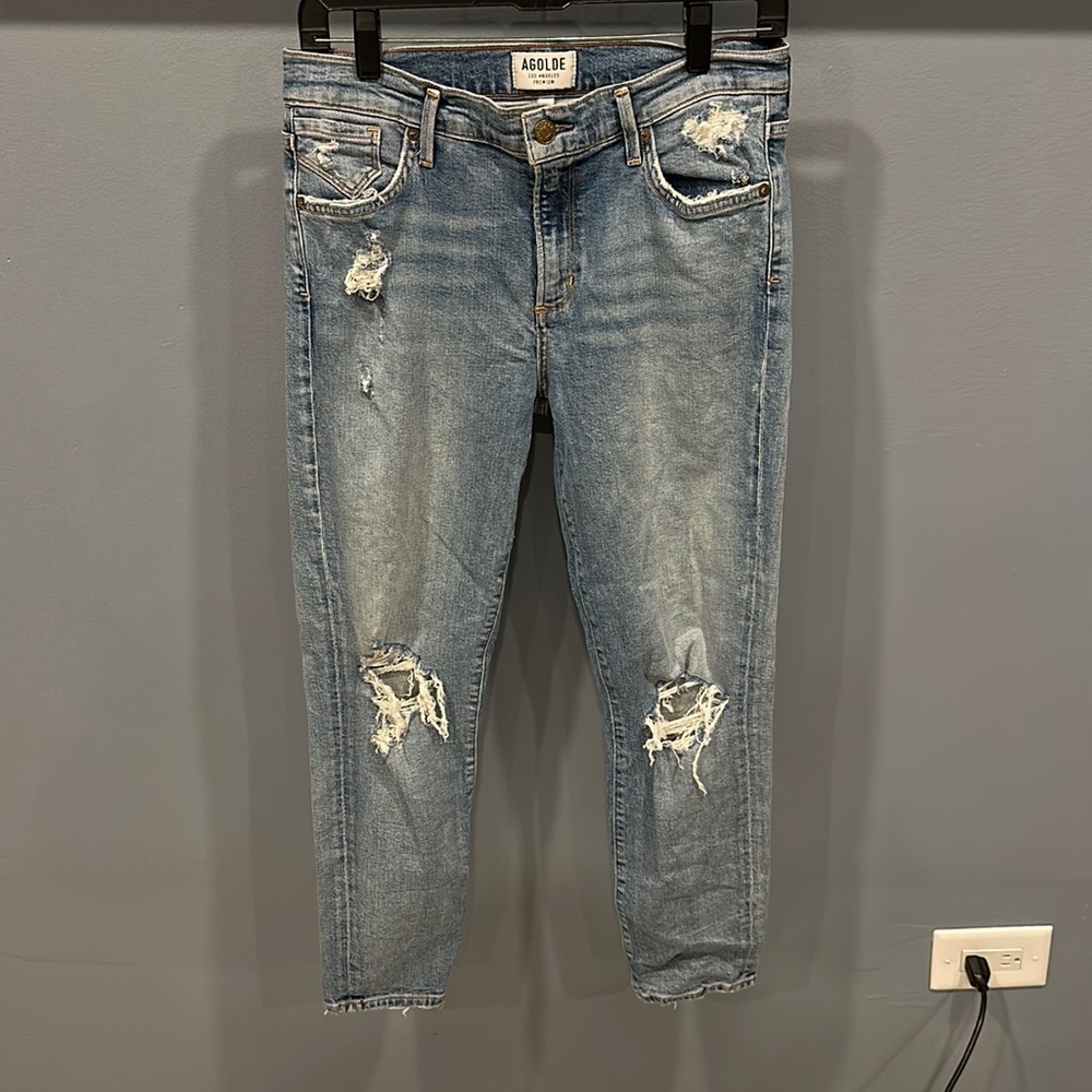 AGOLDE- SOPHIE HIGH RISE CROP Size 28